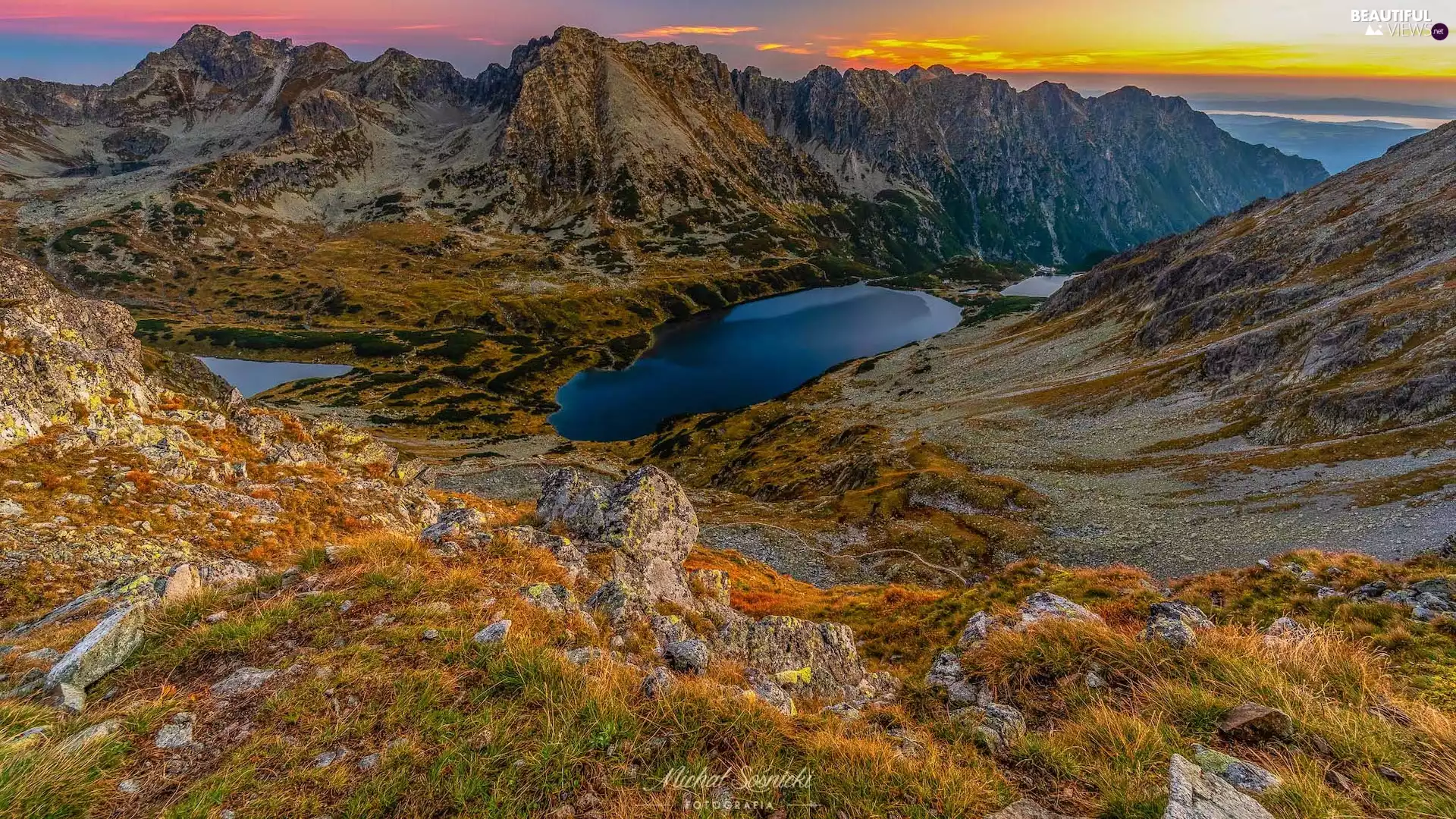 Five Ponds Valley, lakes, Poland, autumn, rocks, High Tatra Mountains, Mountains, VEGETATION