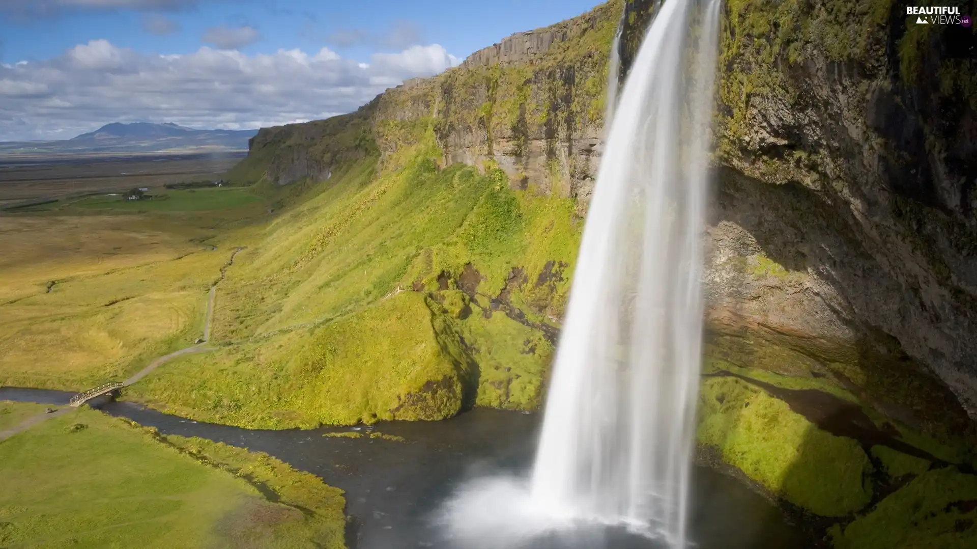 waterfall, Mountains