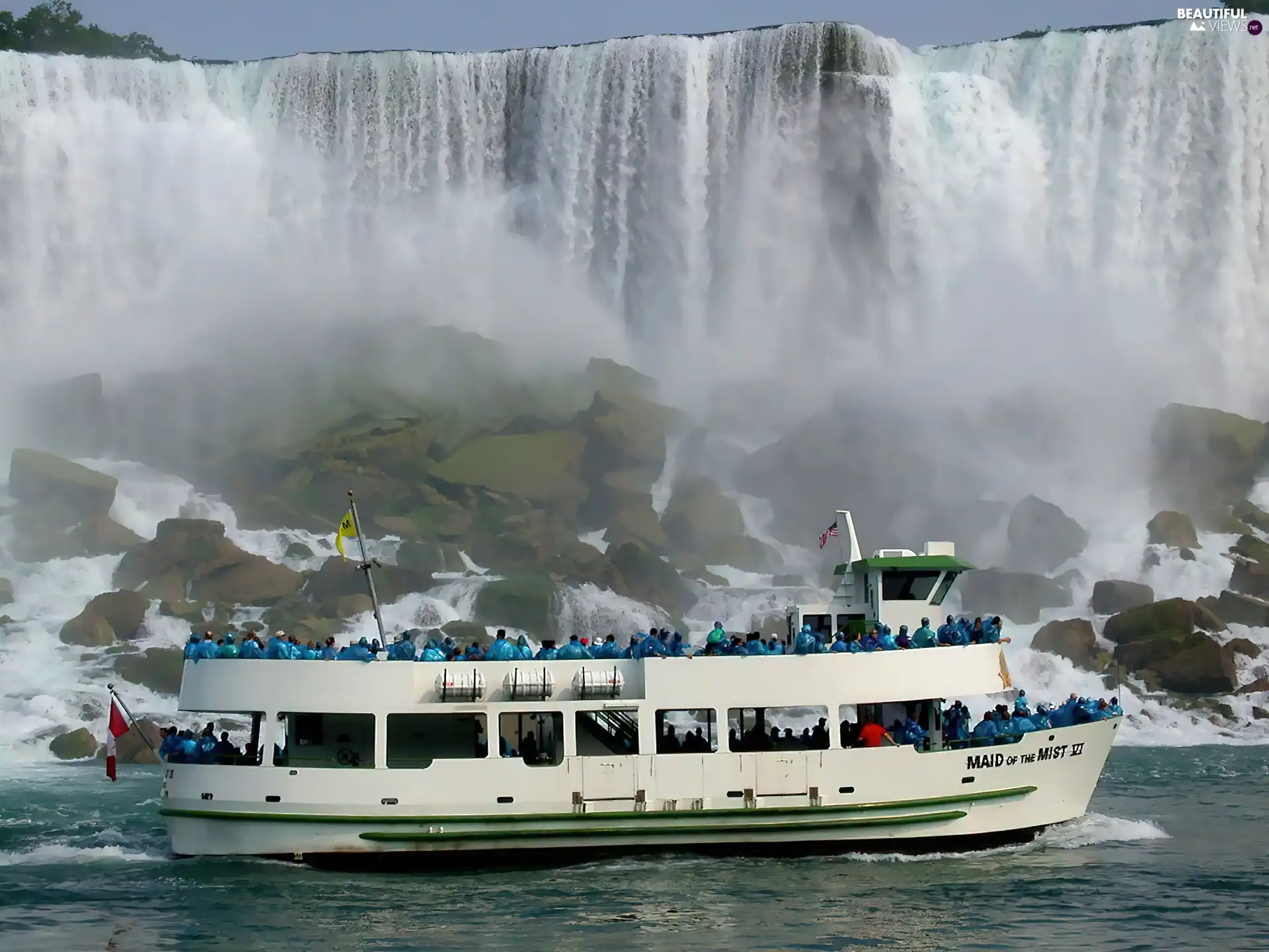 cruise ship waterfall