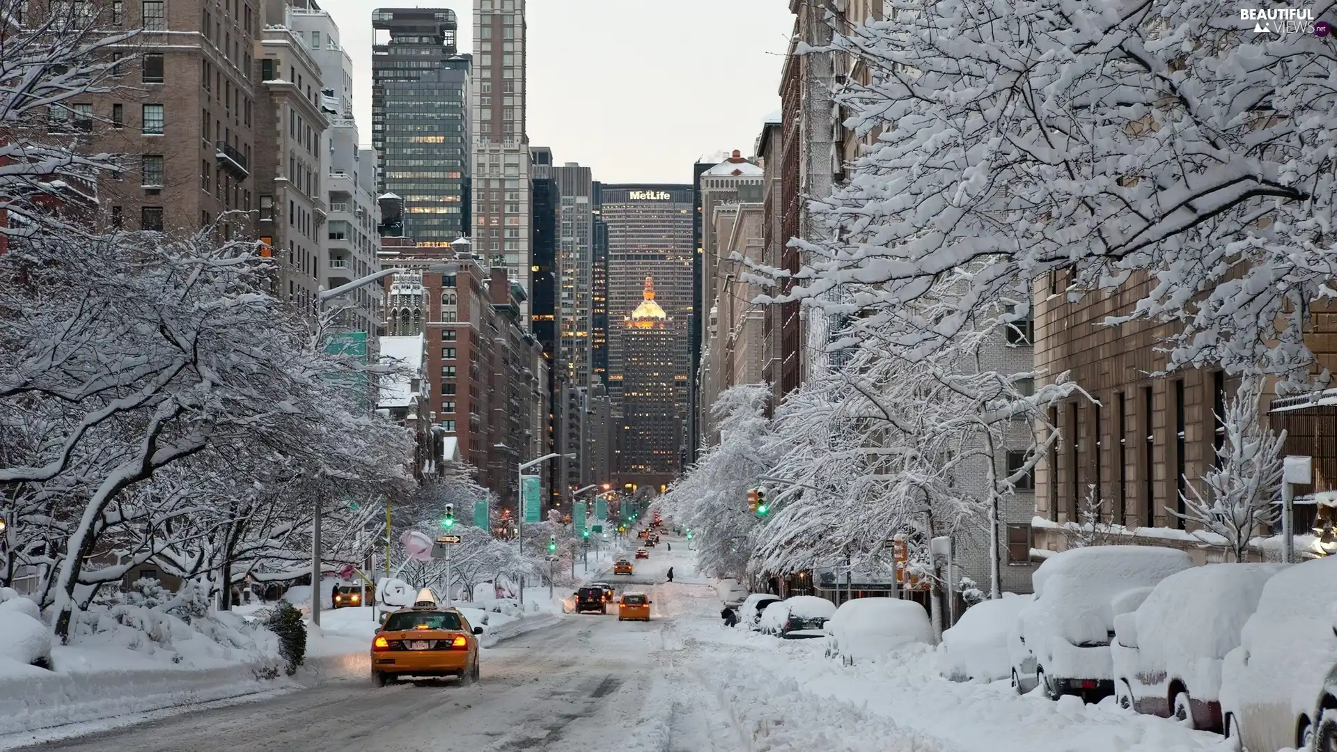 Street, winter, Nowy York