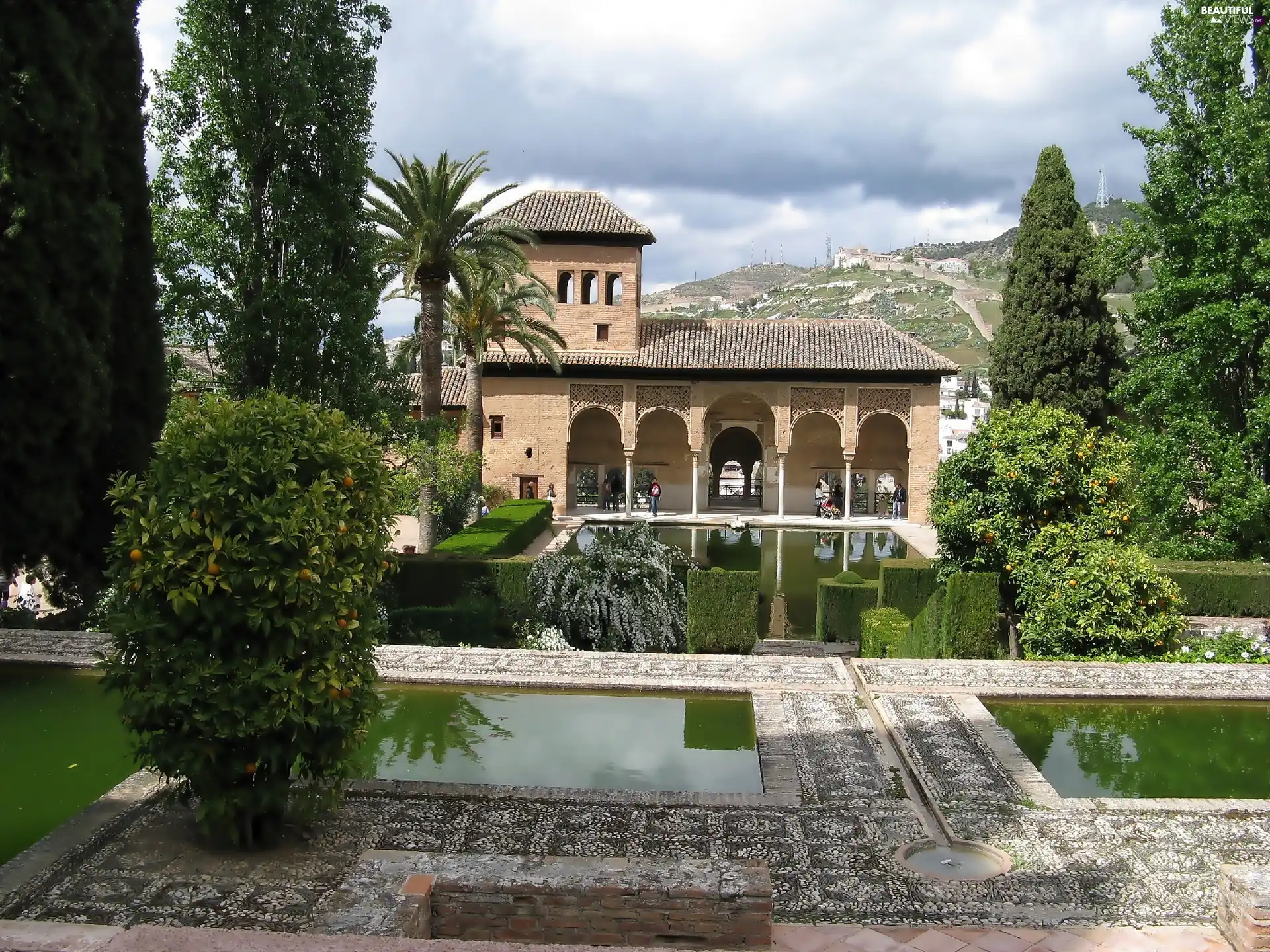 palace, Garden, fortified, Team, alhambra