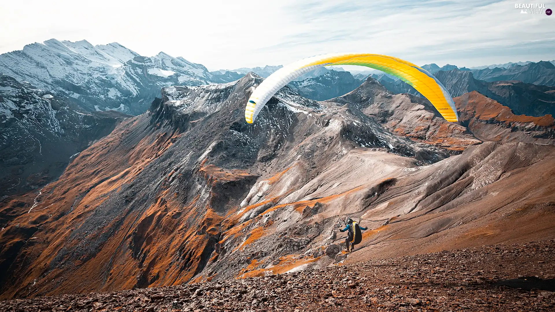 paragliding, paraglider, Mountains
