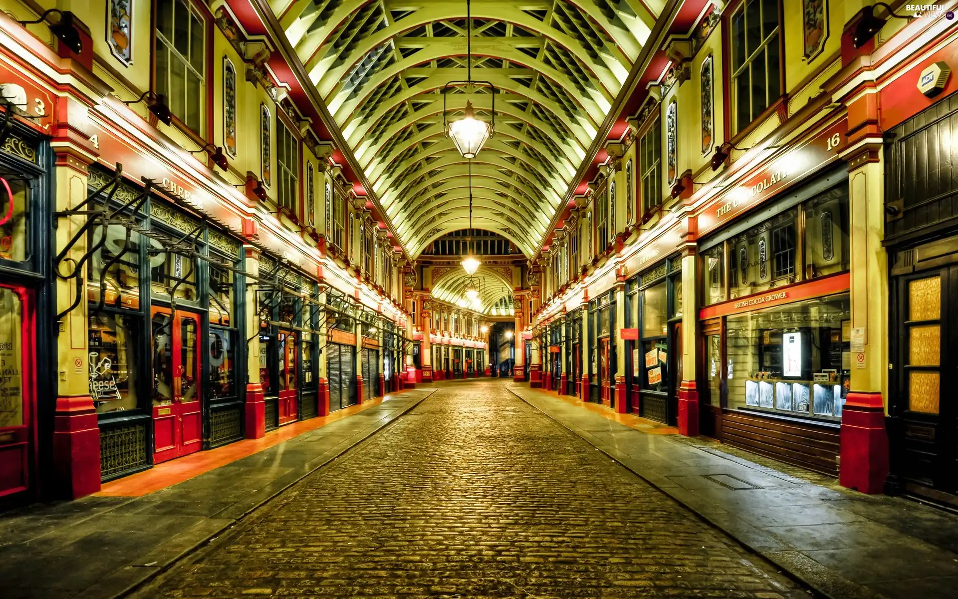 passage, London, Houses, stores, Street