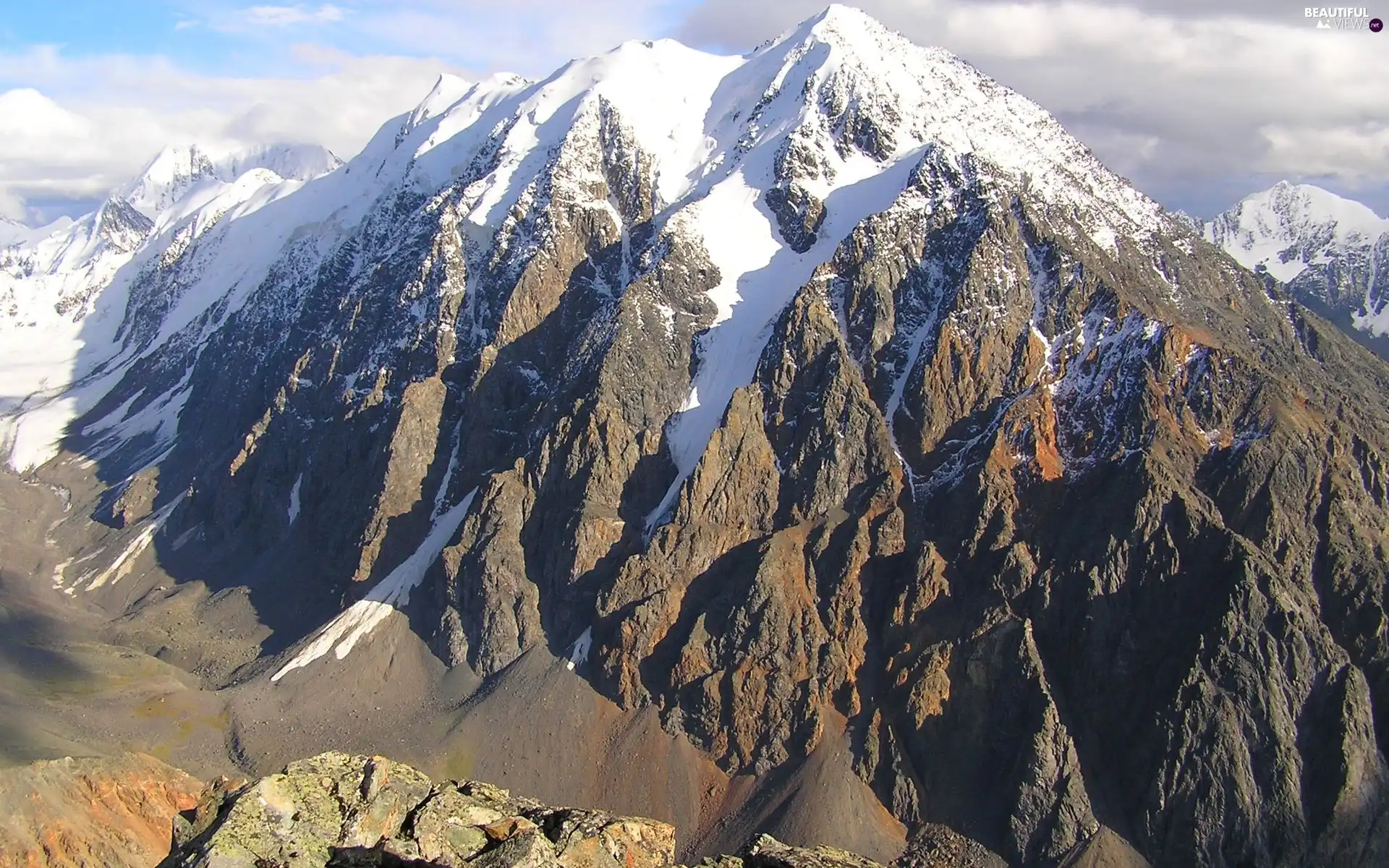 Mountains, Snowy, peaks, Rocky