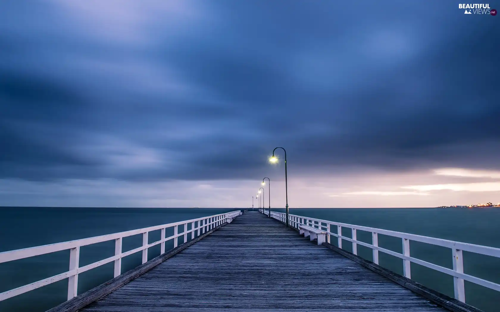 pier, Sky, sea