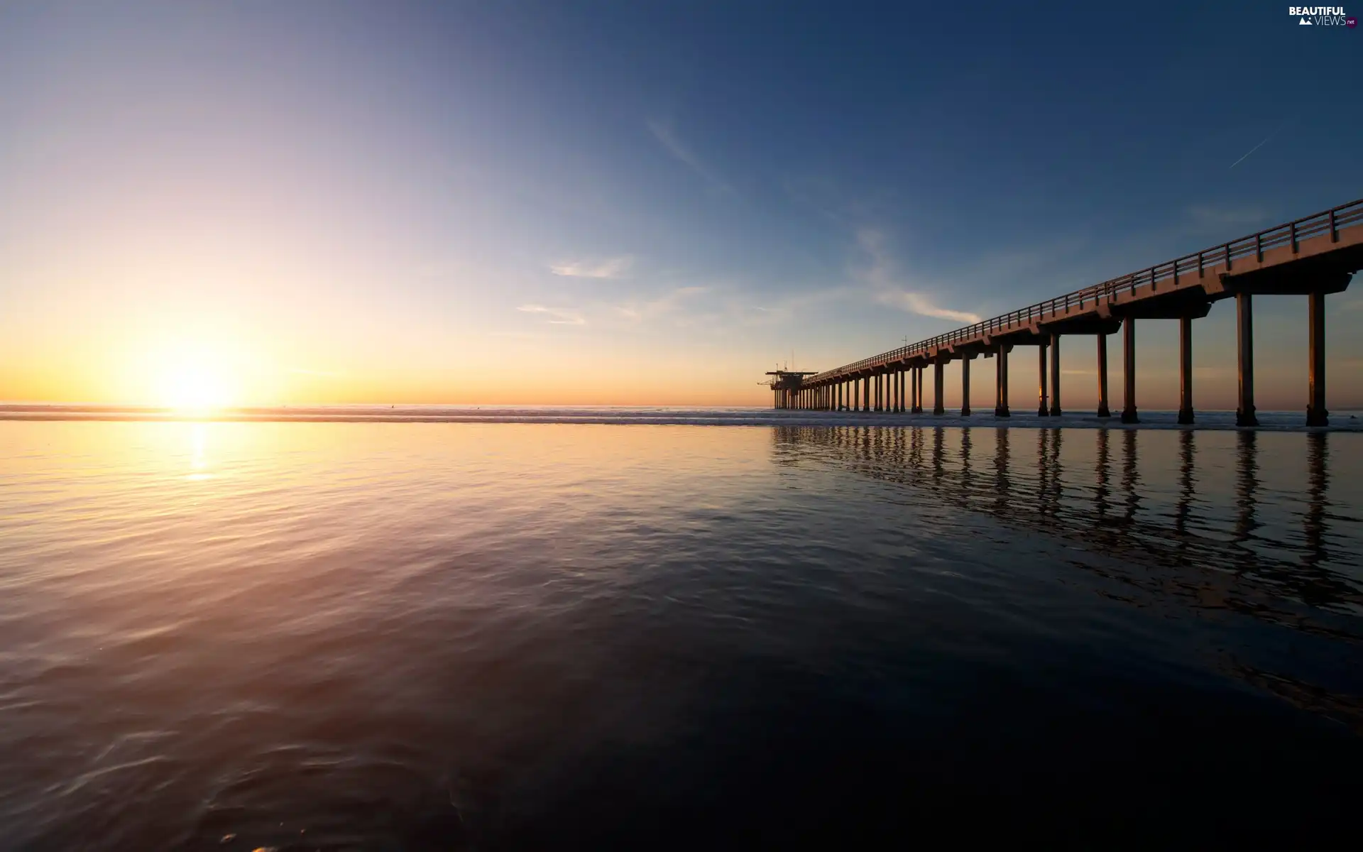 Great Sunsets, sea, pier