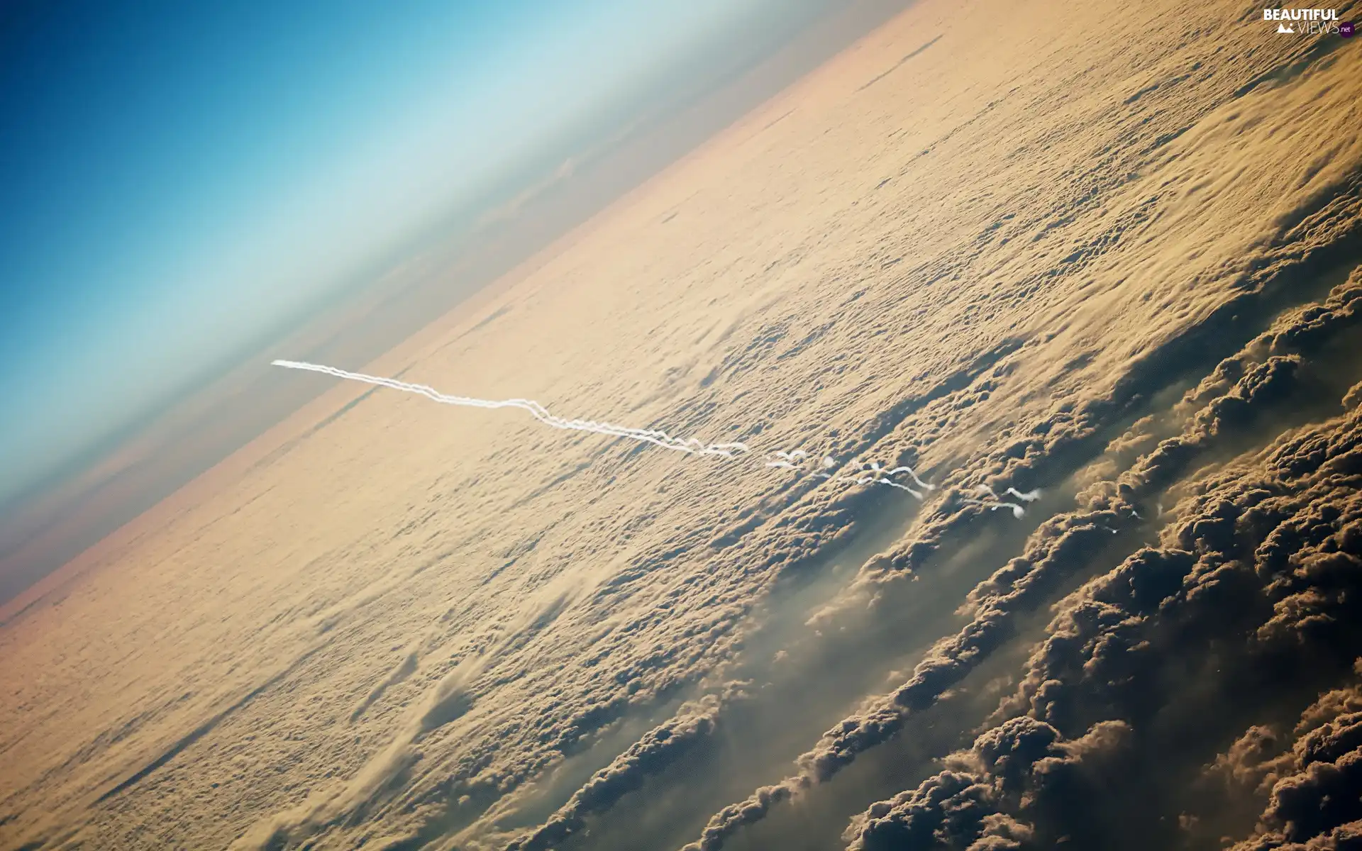 plane, Sky, clouds