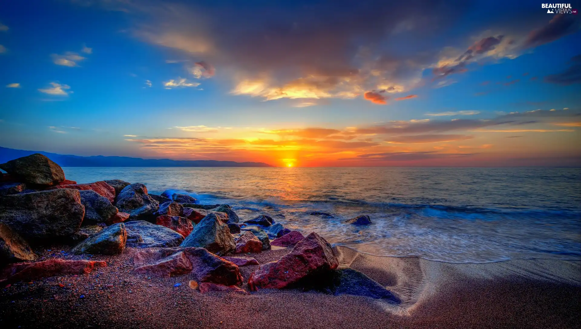 sea, Bay of Banderas, Great Sunsets, Puerto Vallarta, Mexico, Stones ...