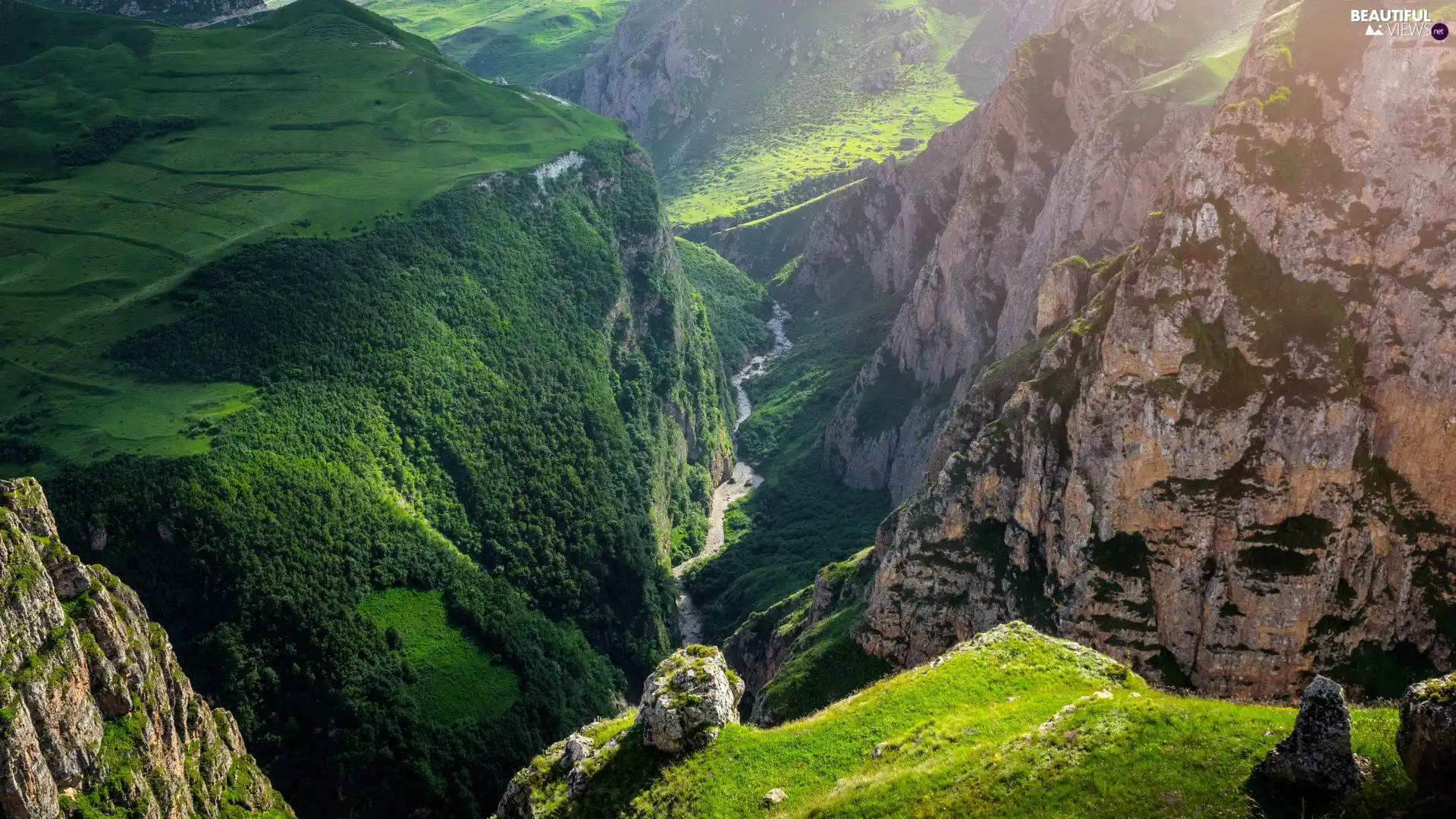 Quba City, Republic of Azerbaijan, River, Mountains, Tanga Alti Gorge