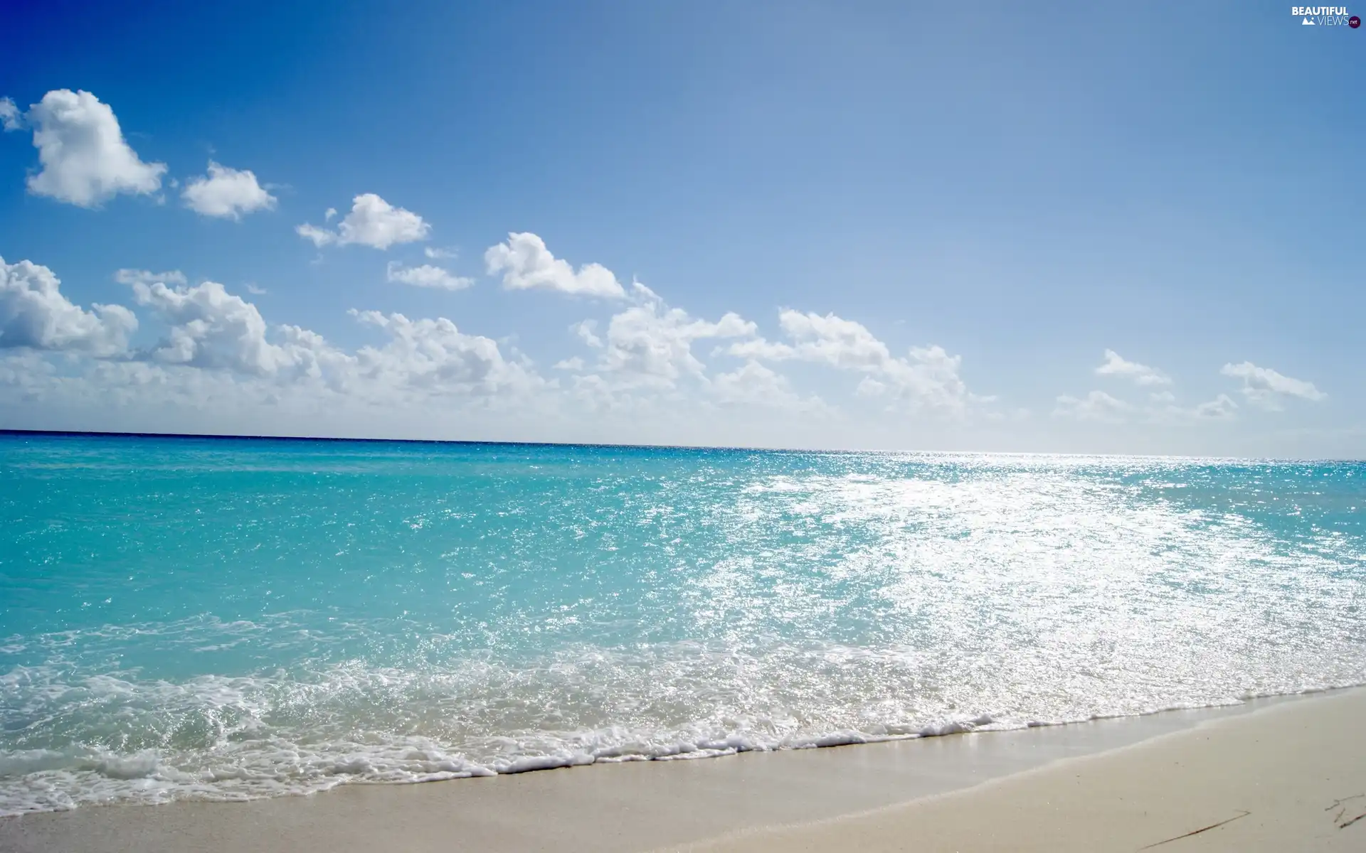 rays, sun, sea, Beaches, Sky