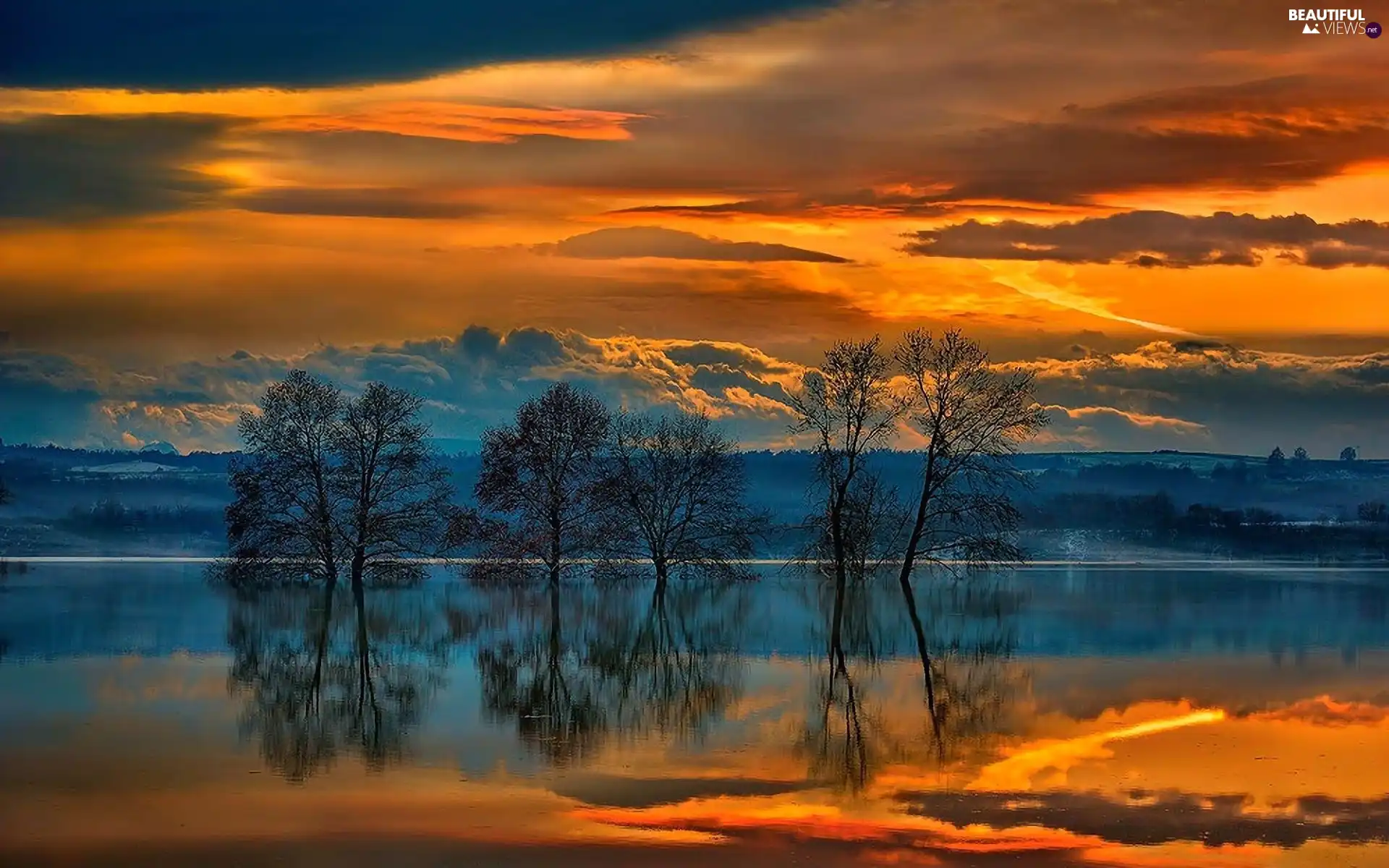 Great Sunsets, lake, reflection
