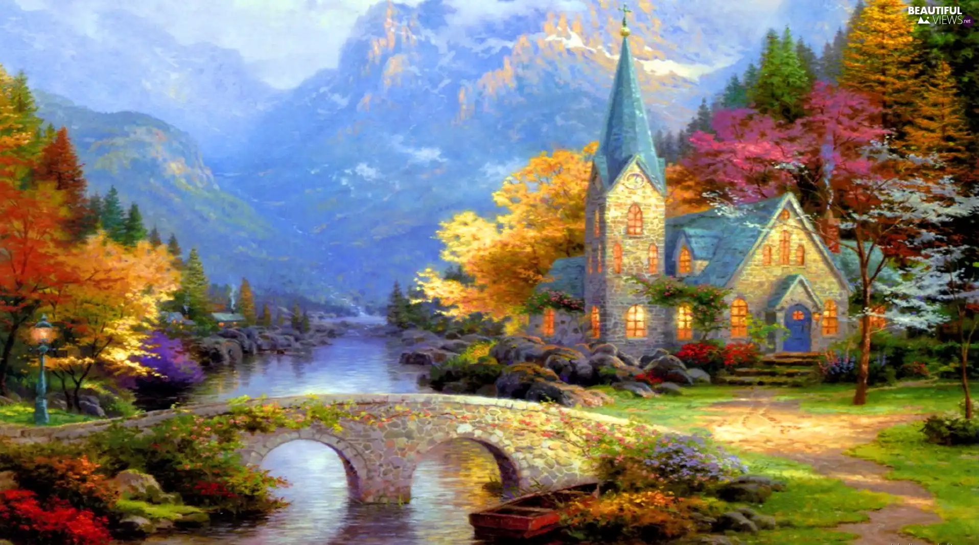 River, Church, bridge