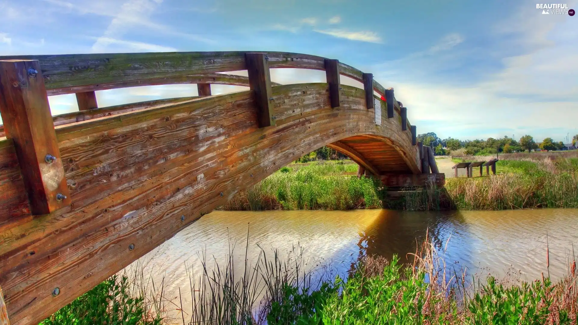River, wooden, bridge