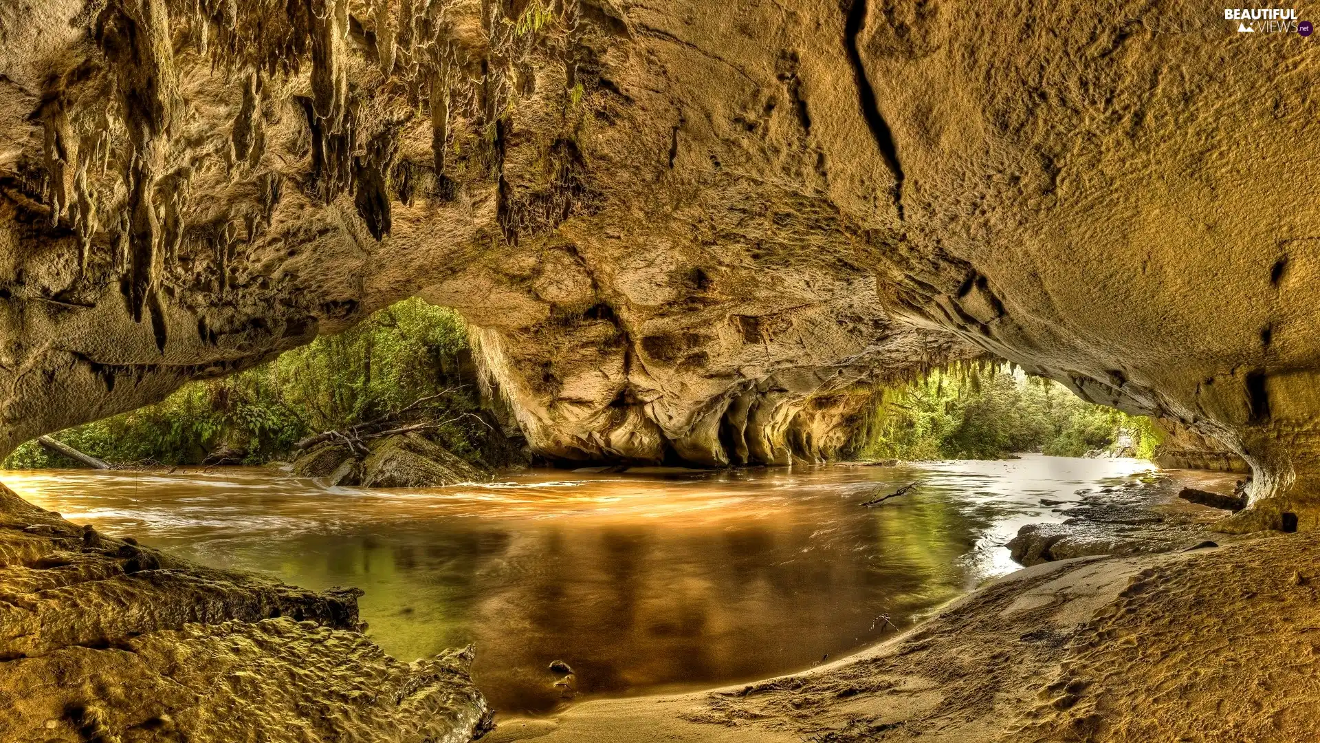 cave, River