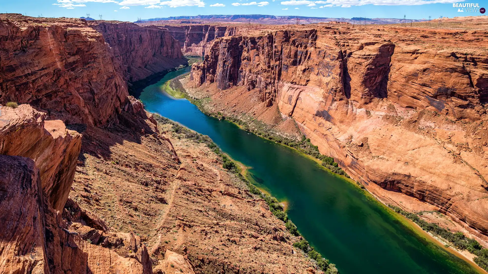 canyon, The Colorado River, Arizona, The United States, rocks, Grand Canyon National Park