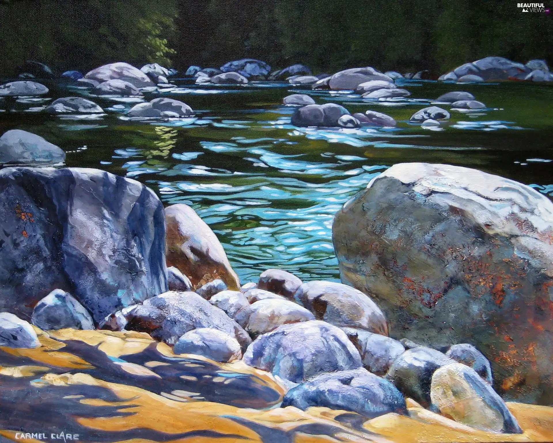 Stones, River