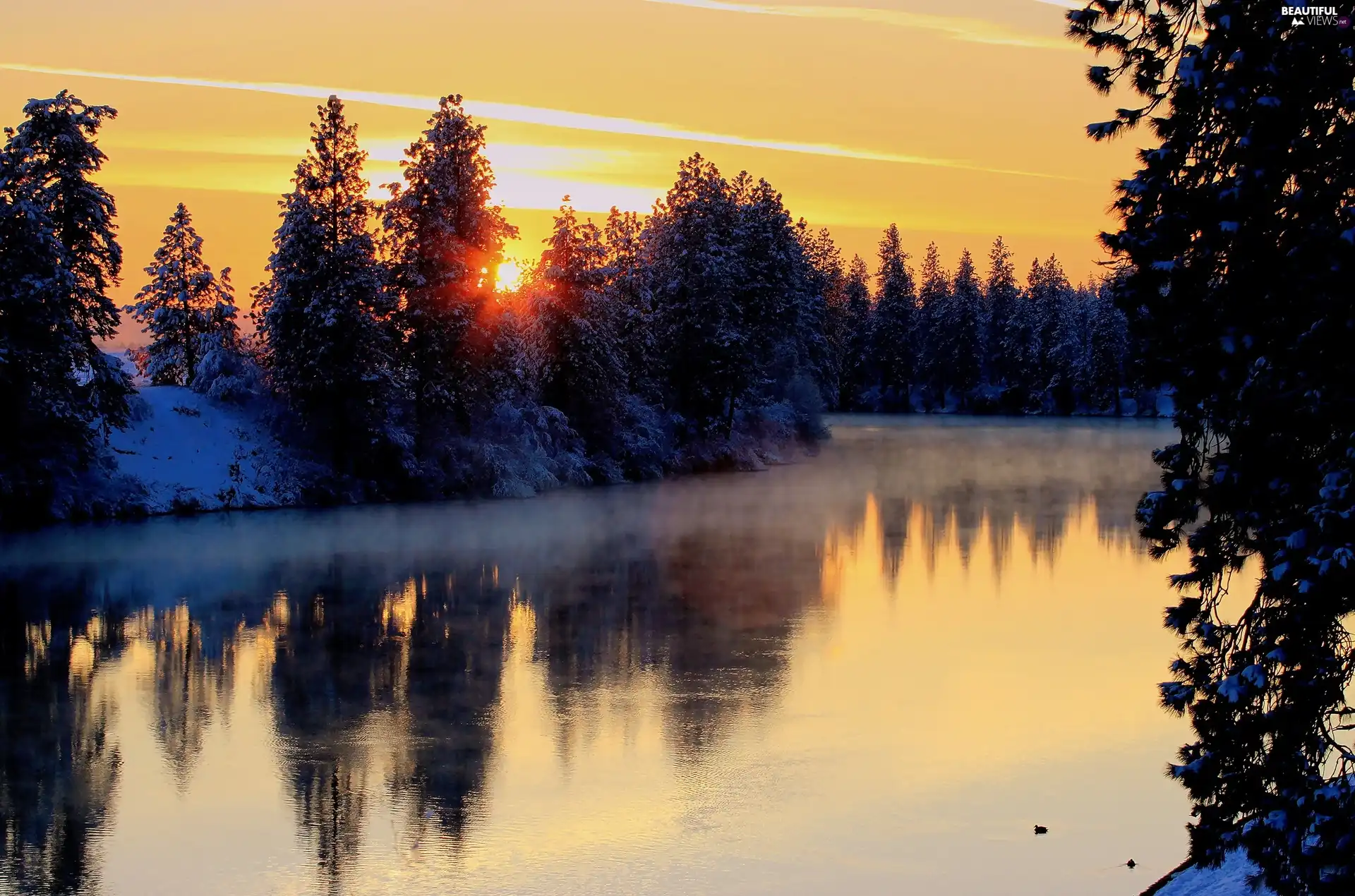 Great Sunsets, winter, River