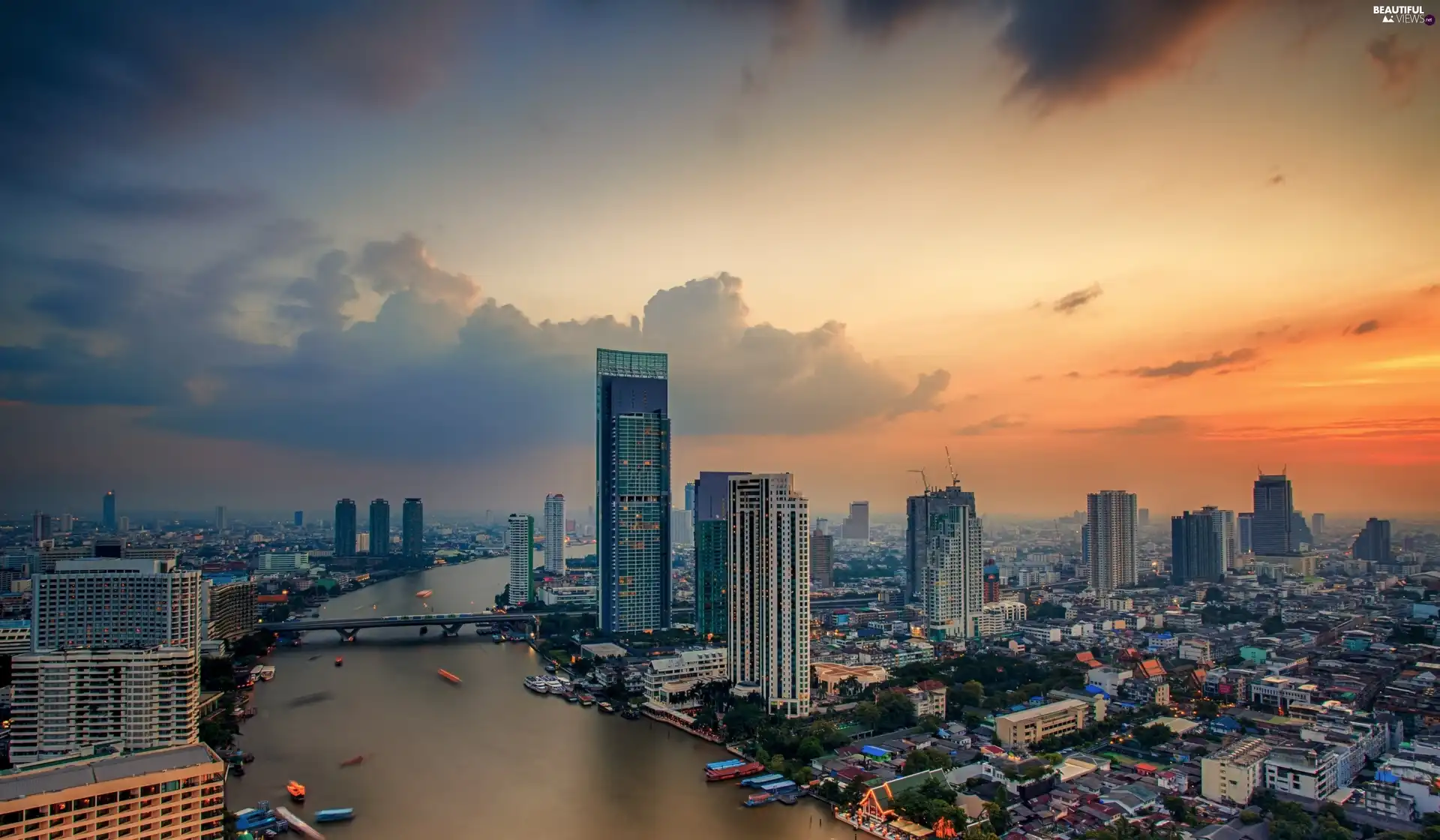 Thailand, Town, River, Bangkok