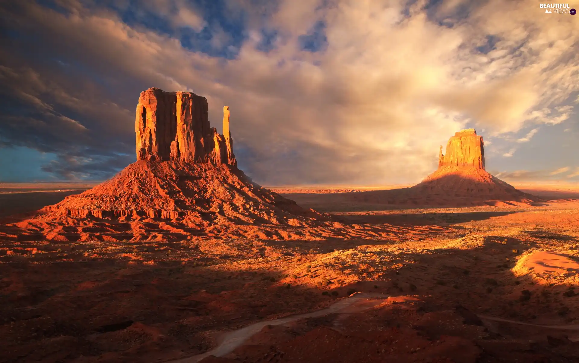 west, canyon, River, sun
