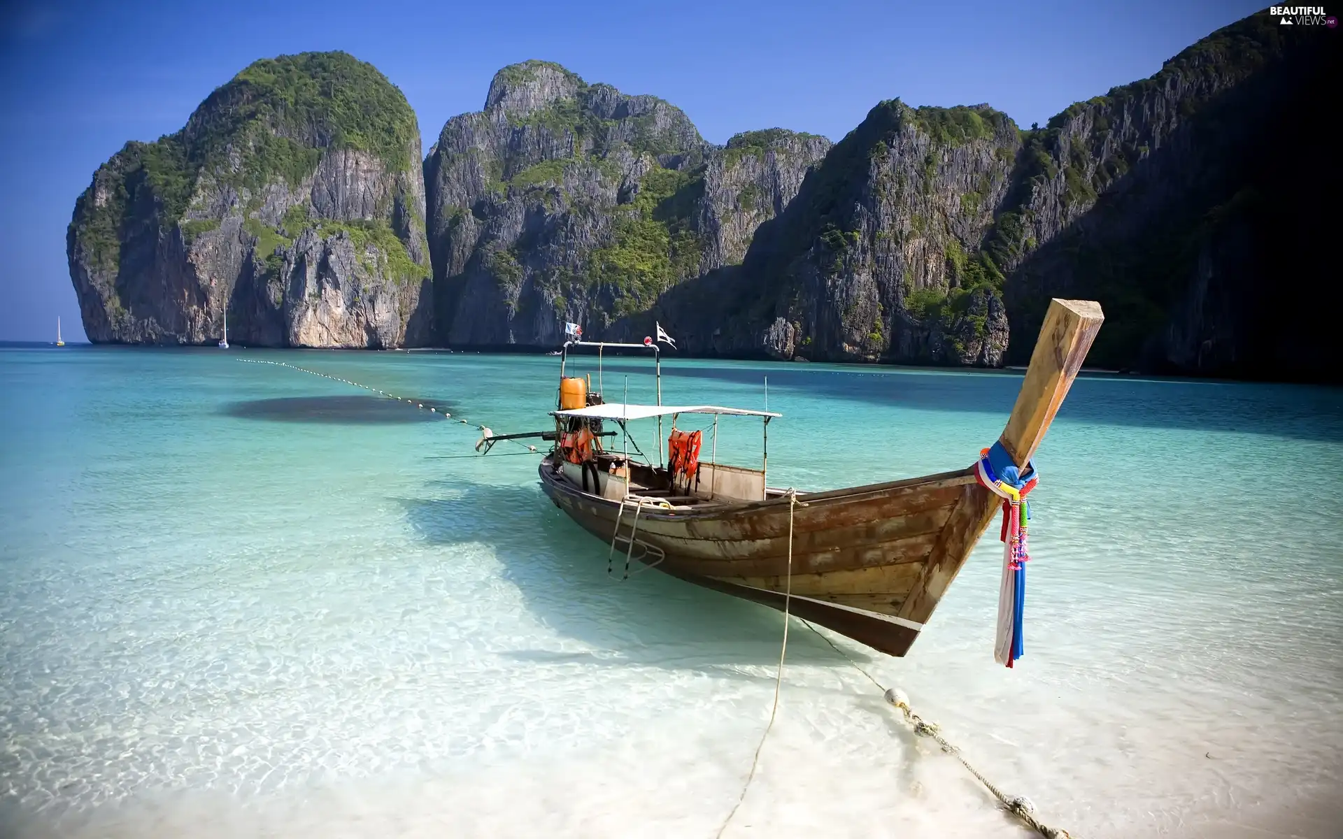 rocks, sea, Boat