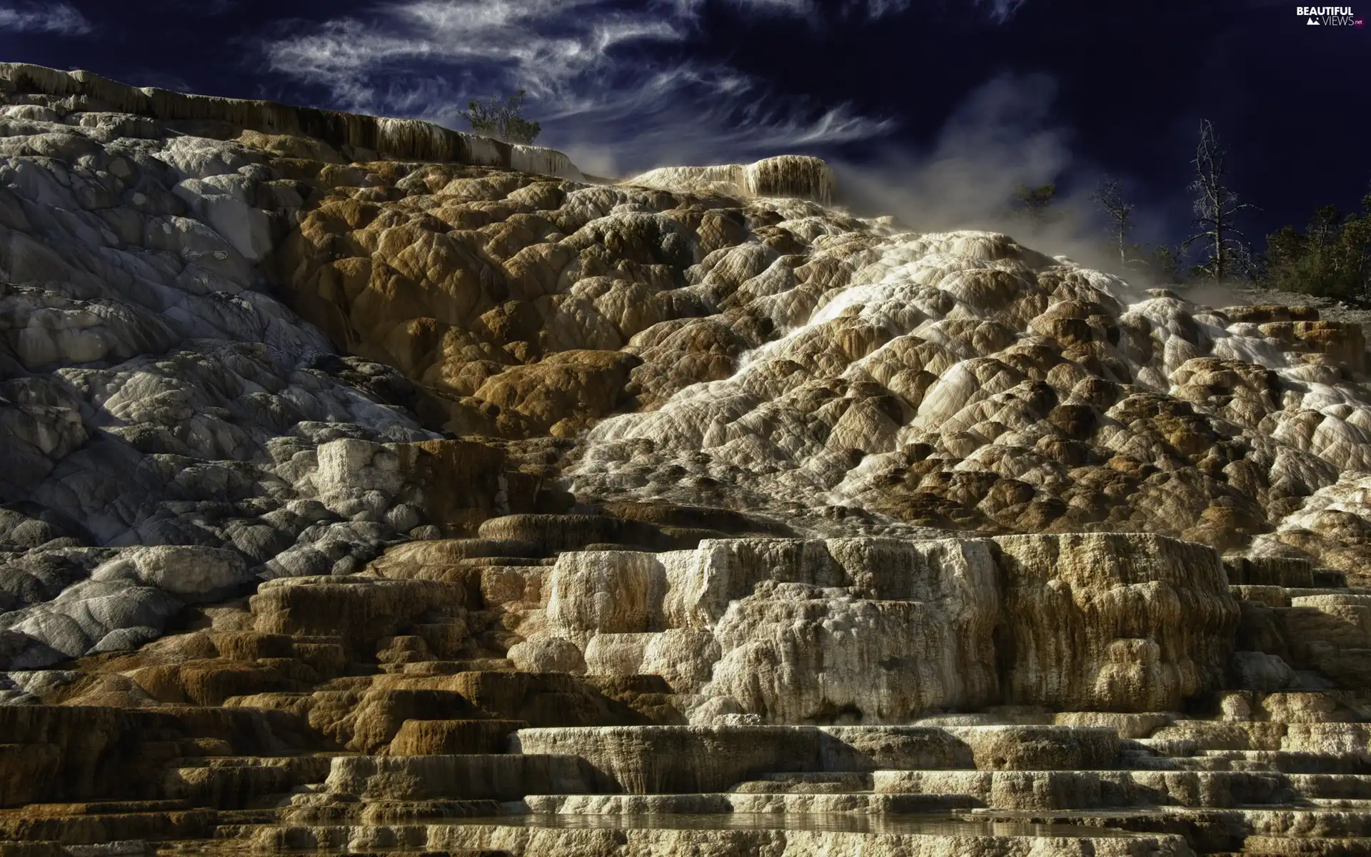 clouds, Rocks