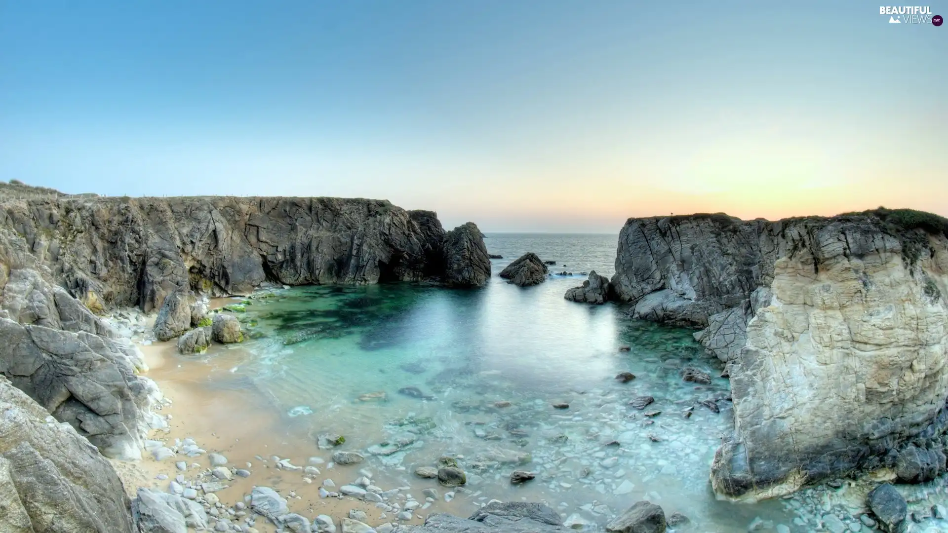 rocks, Ocean, creek