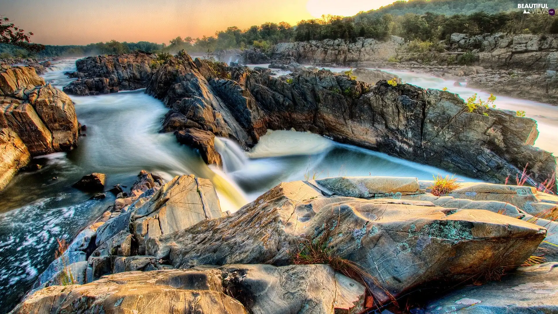 rocks, tear, River