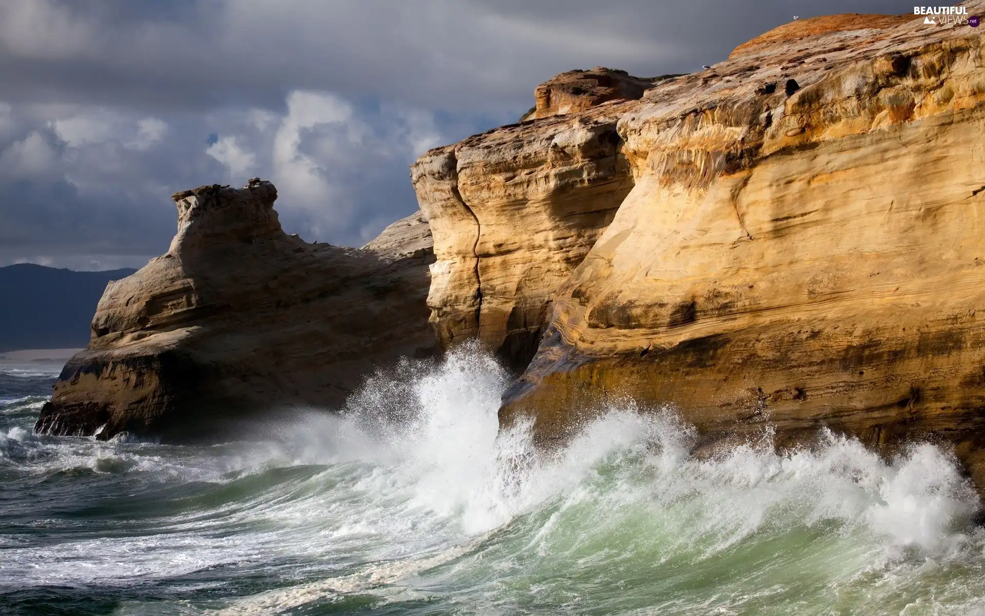 sea, rocks