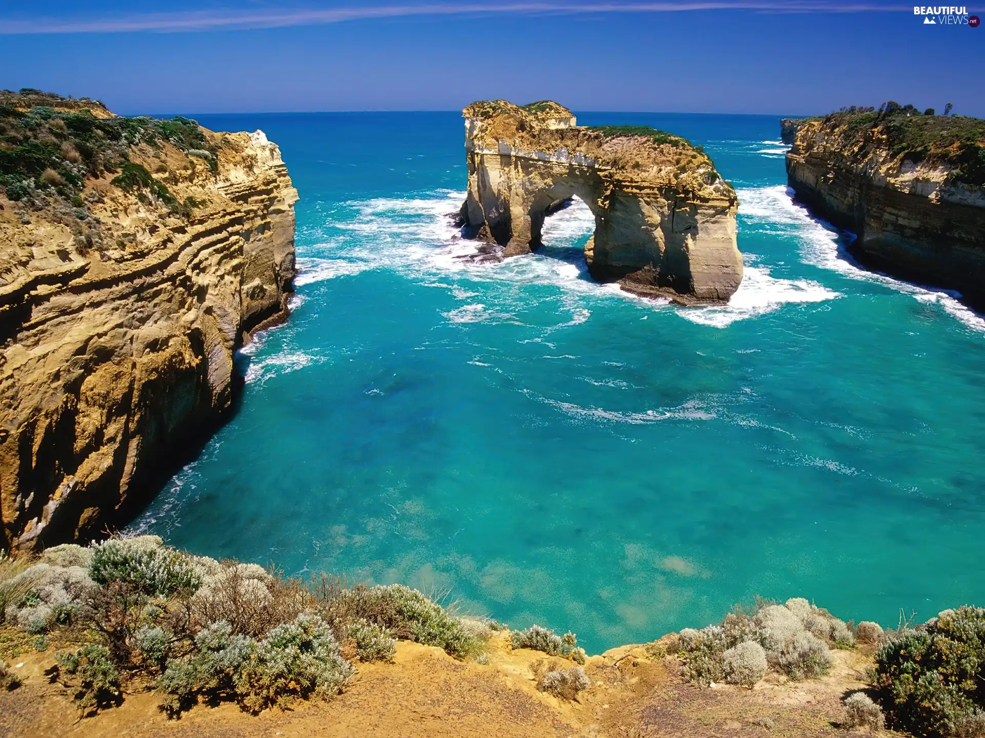 rocks, Australia, sea