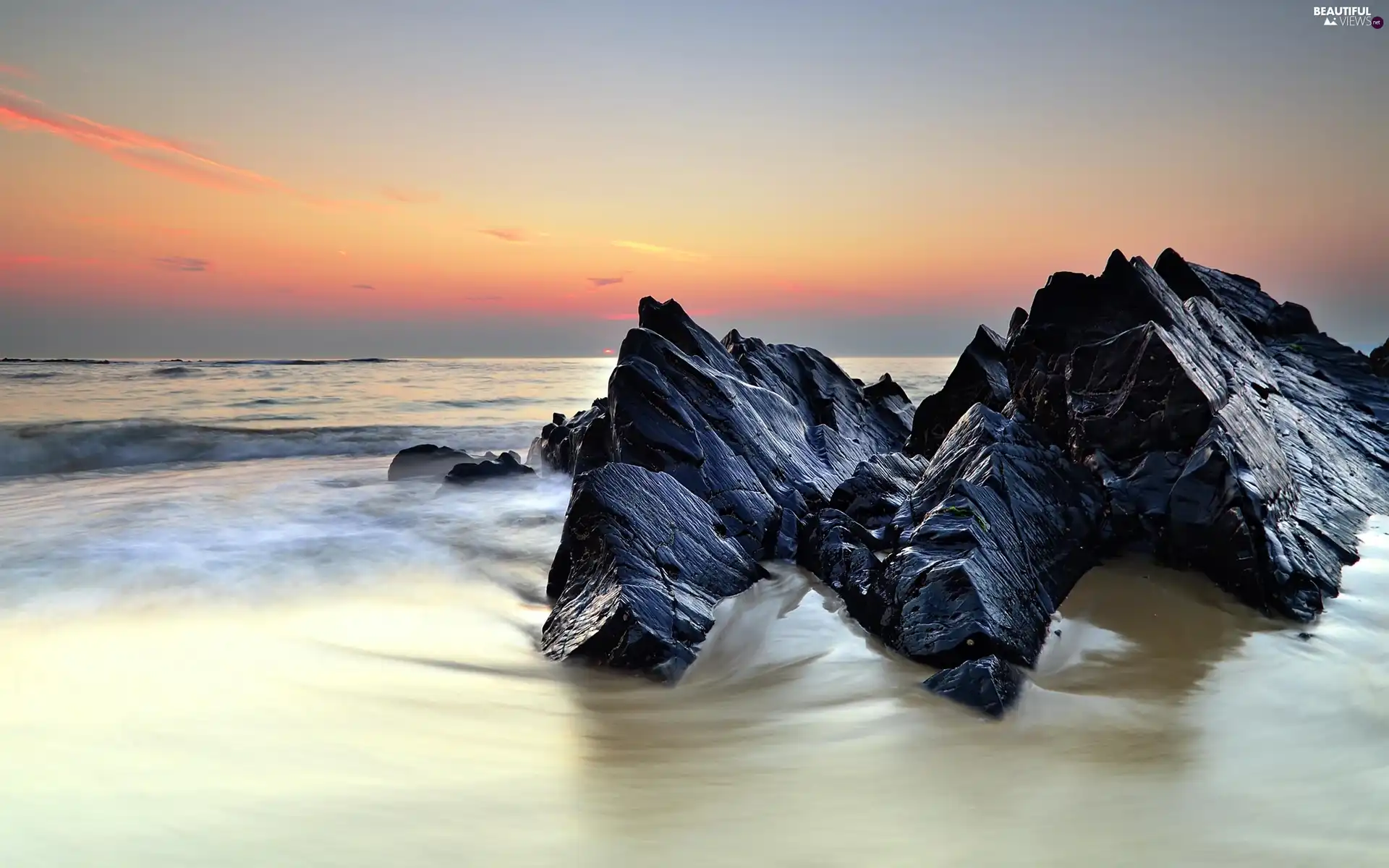 Rocks, rough, sea