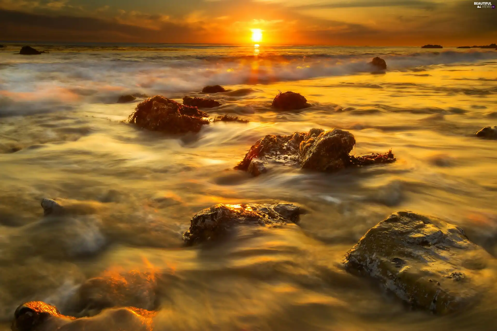 Great Sunsets, sea, rocks