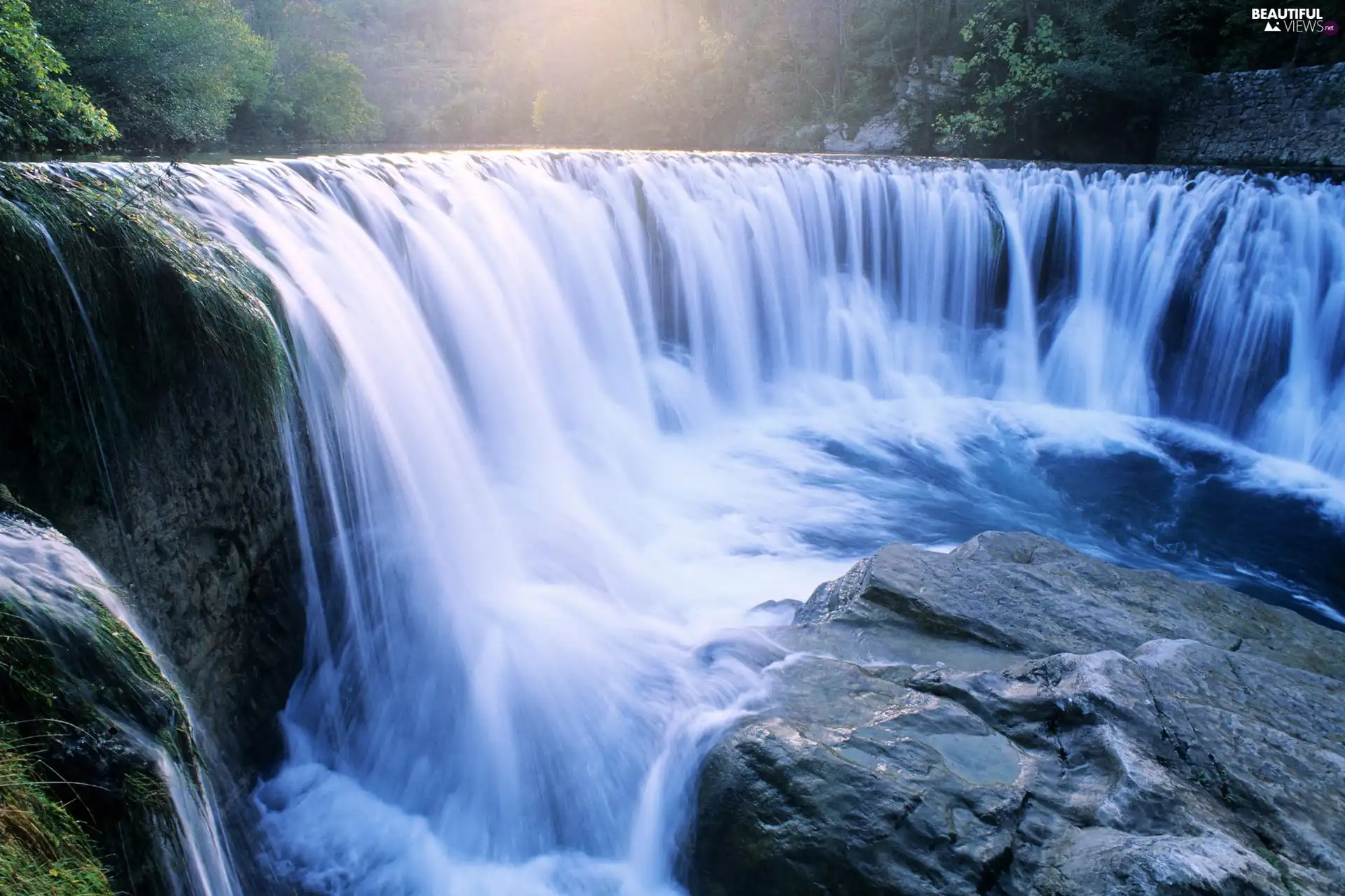 waterfall, Rocks