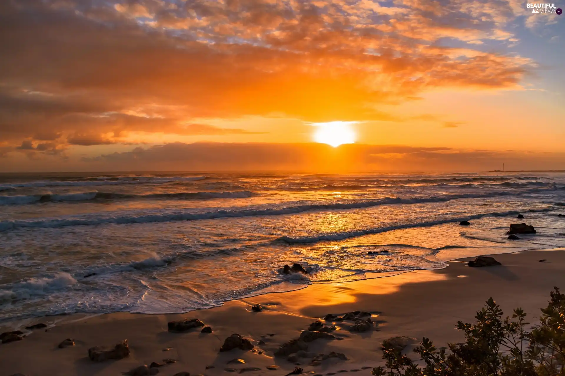sea, Sand, Great Sunsets, coast