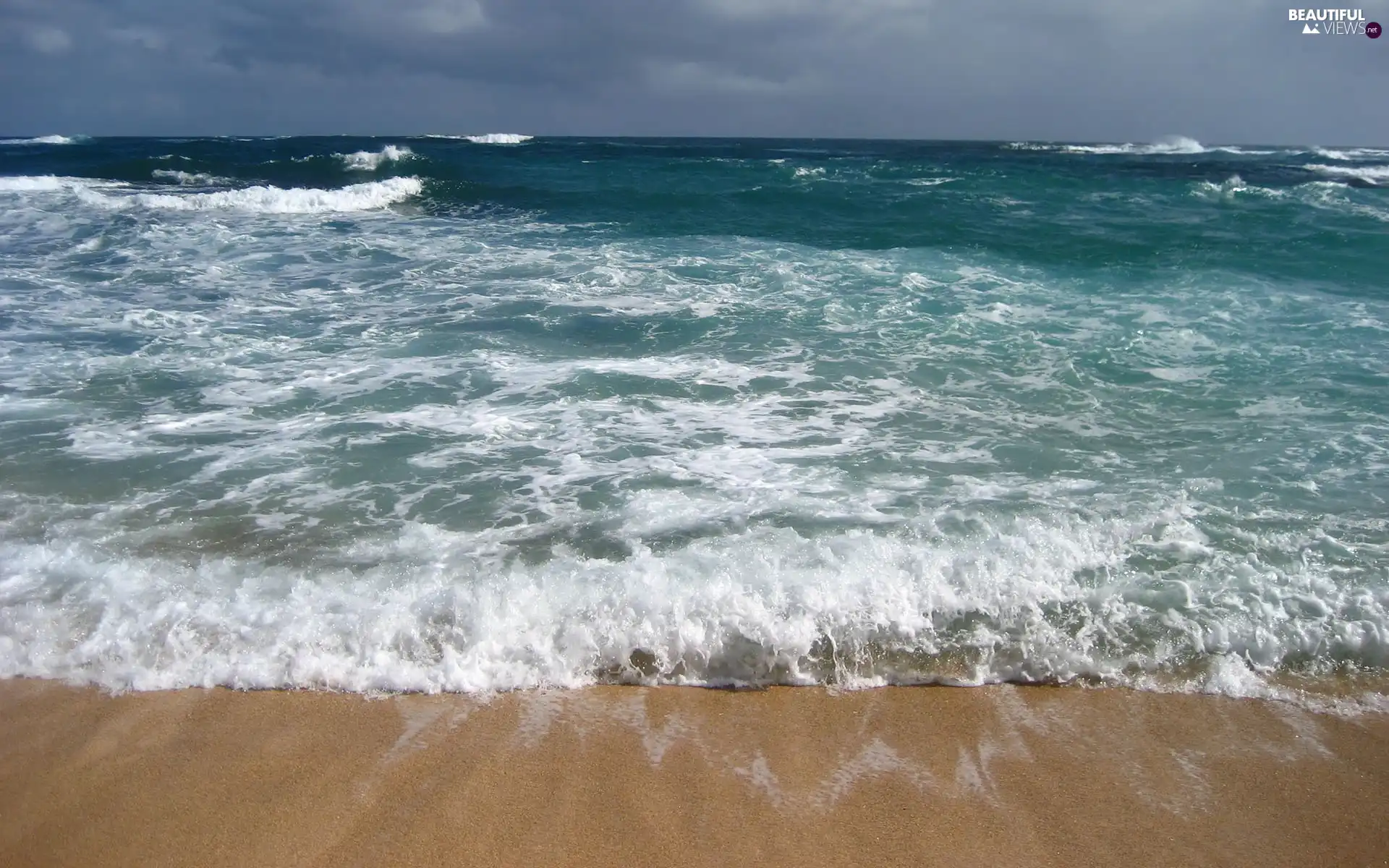 Sand, sea, Waves