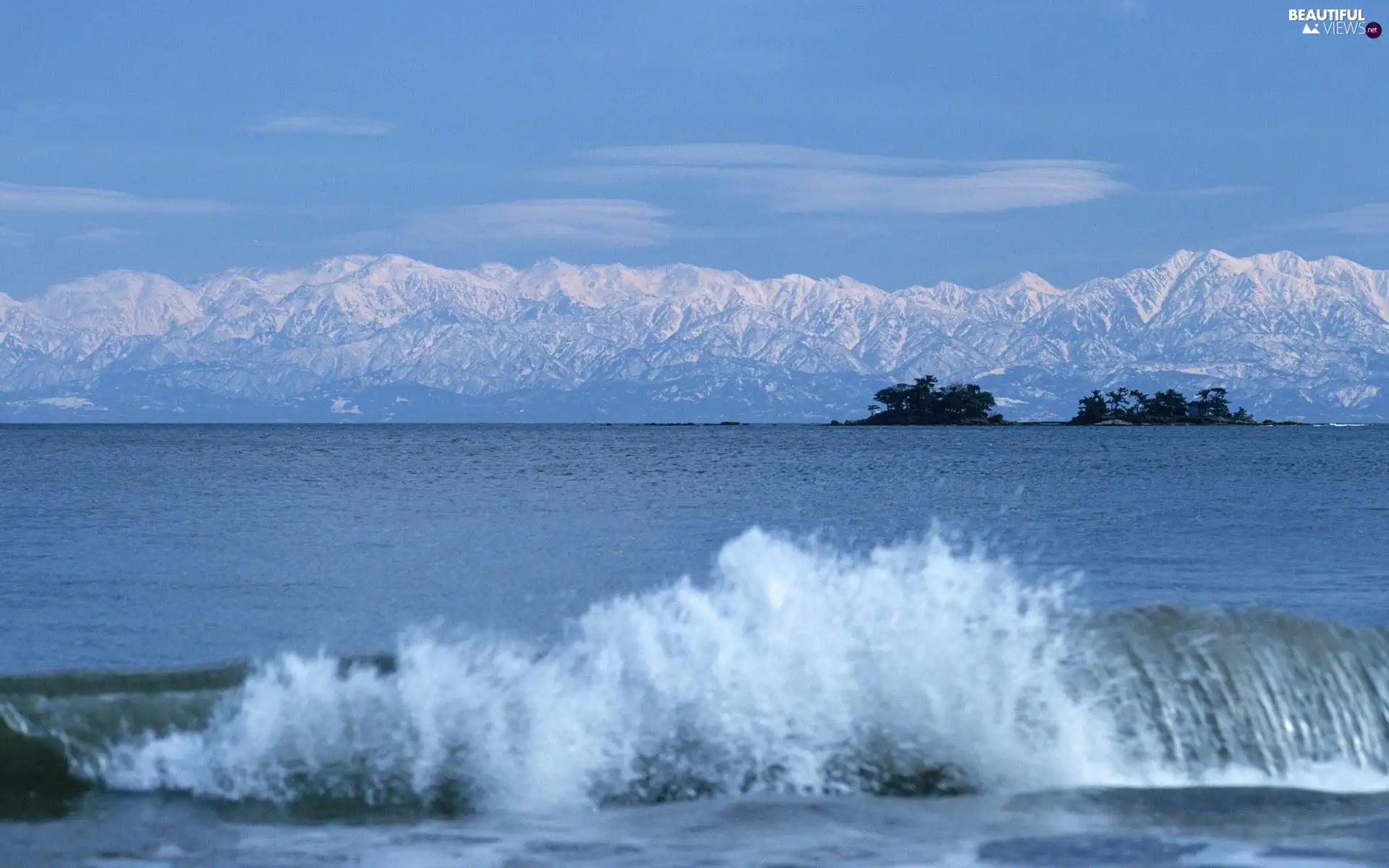 sea, Waves, blue