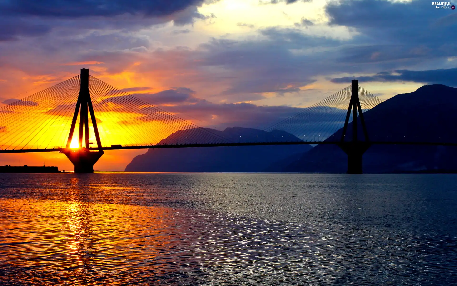 bridge, sea