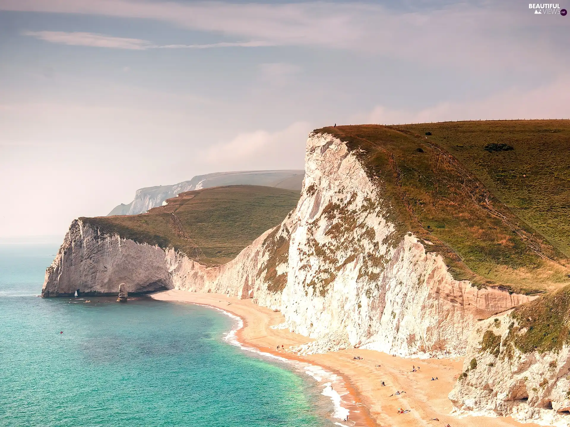 cliff, sea
