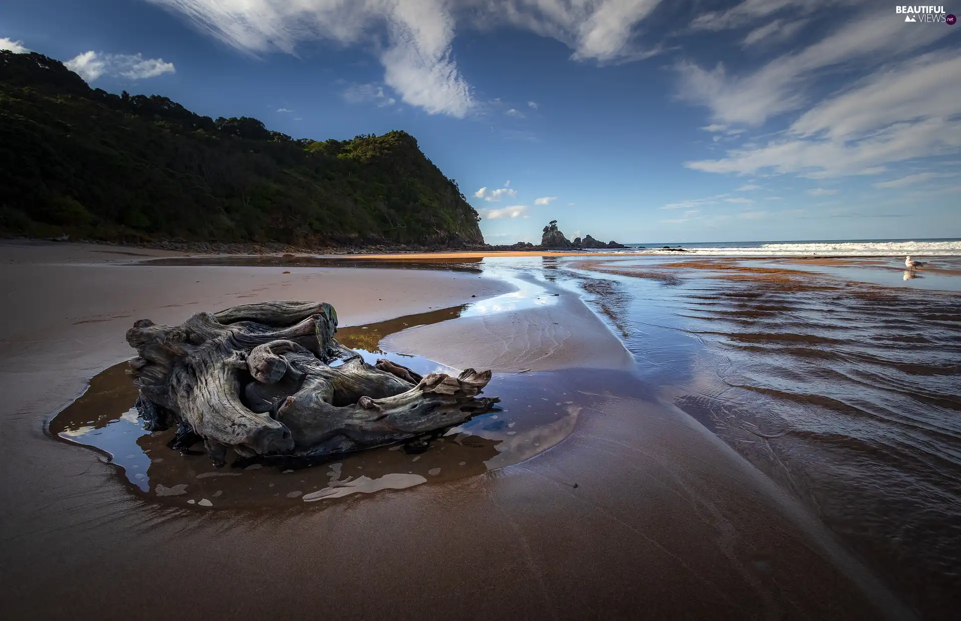 dry, Lod on the beach, Beaches, Rocks, sea