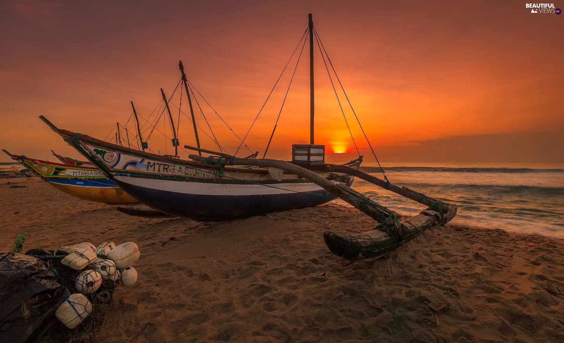 Great Sunsets, Catamaran, sea