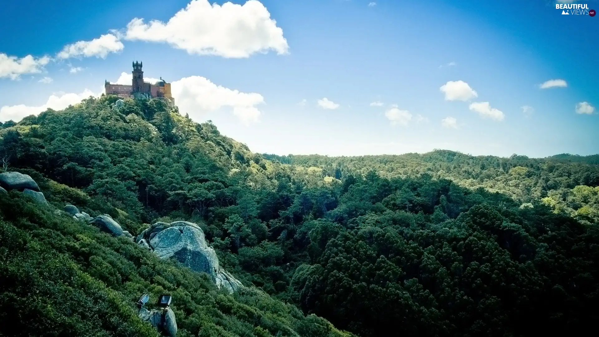 The Hills, Castle, Sky, forest