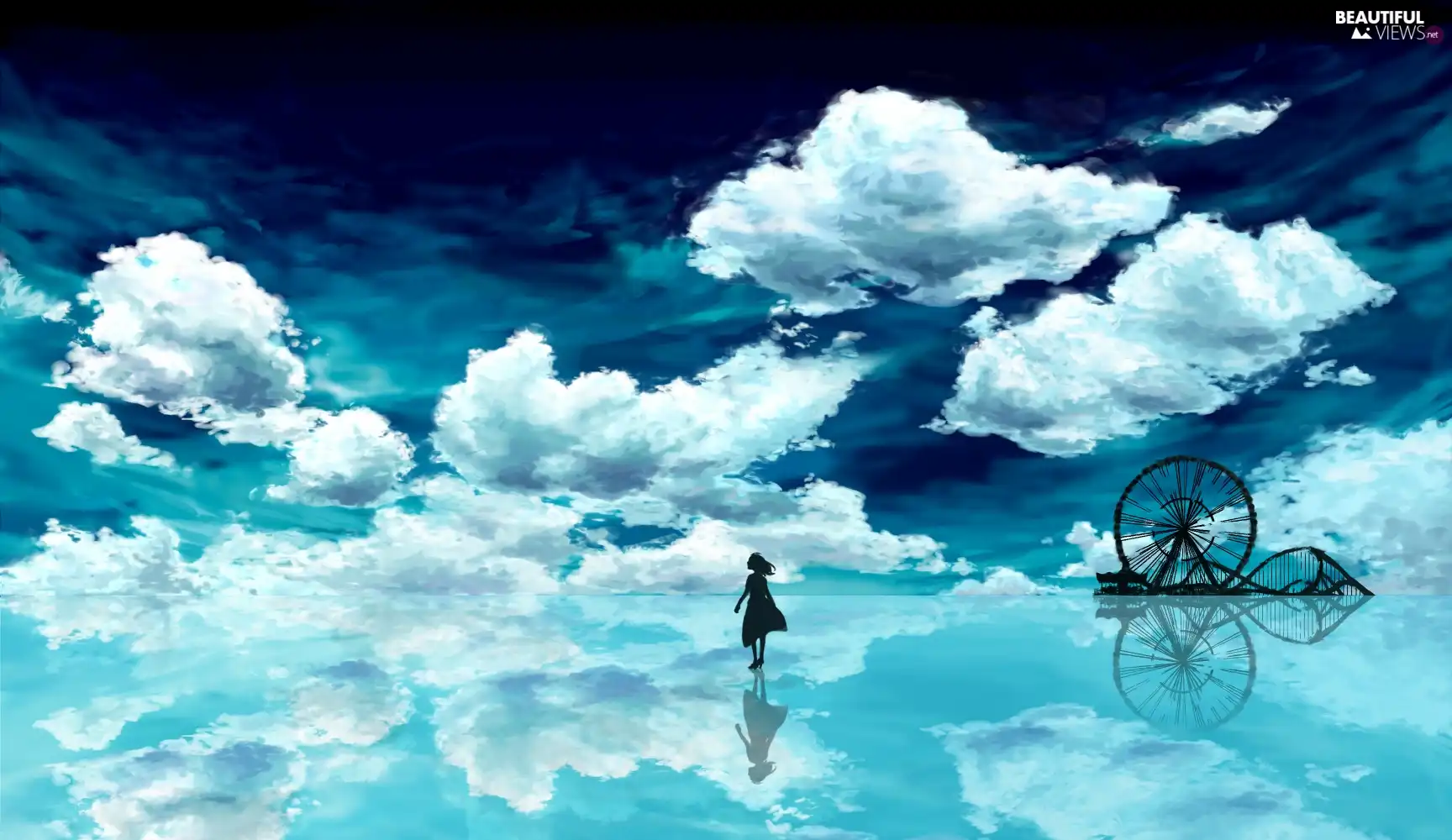 Sky, clouds, reflection