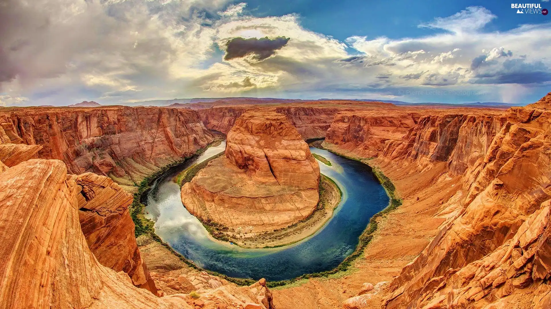 Sky, canyon, River