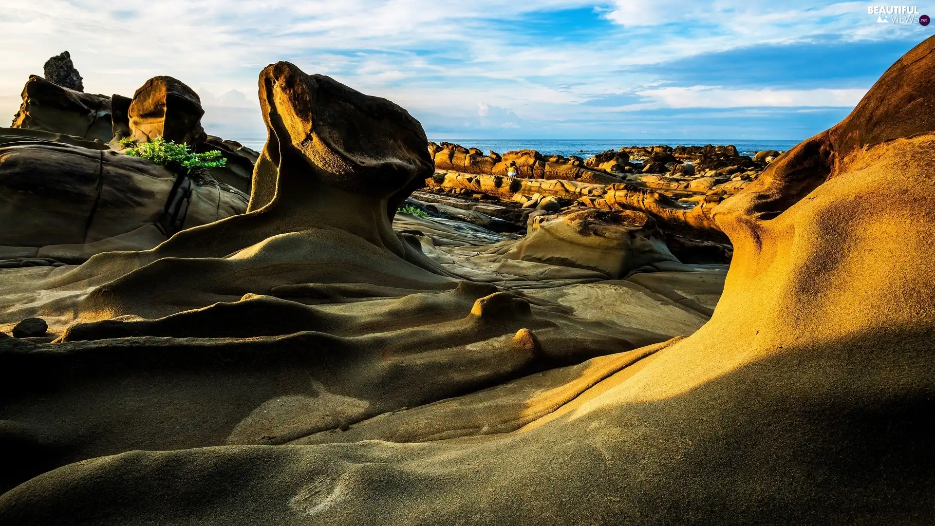 Sky, Coastal, rocks