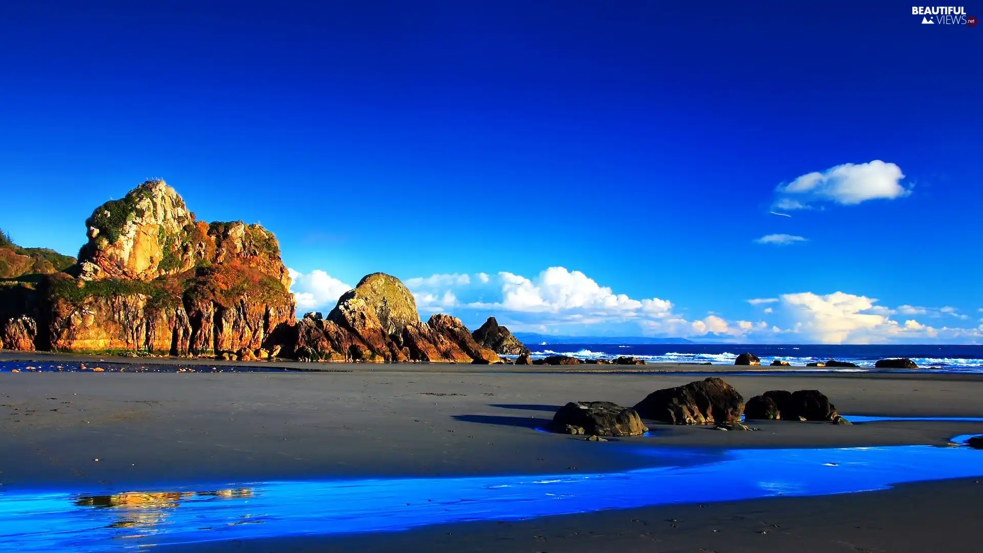 Sky, sea, rocks