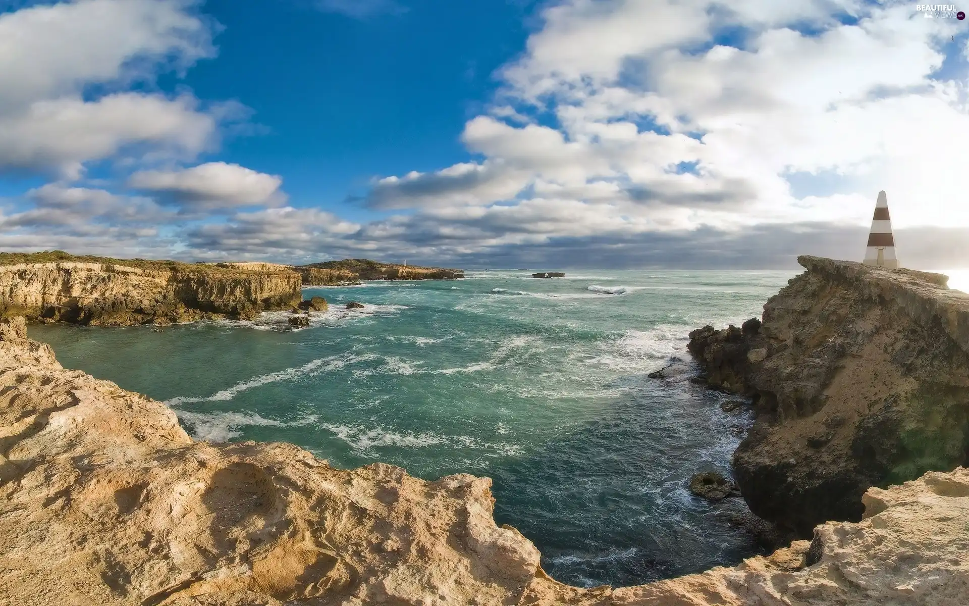 Sky, sea, rocks