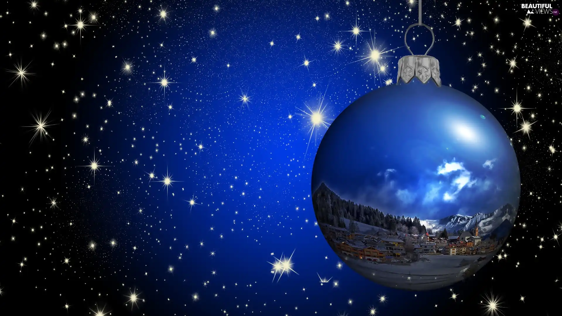 Sky, star, decoration, bauble, Christmas