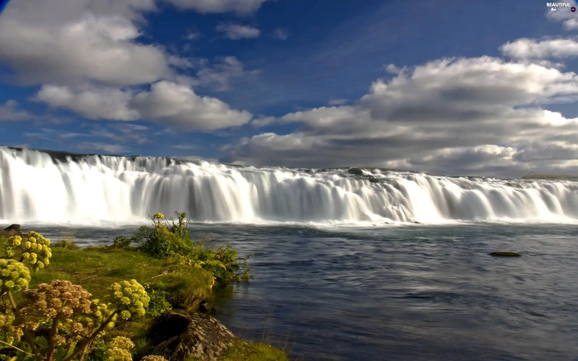 waterfall, Sky