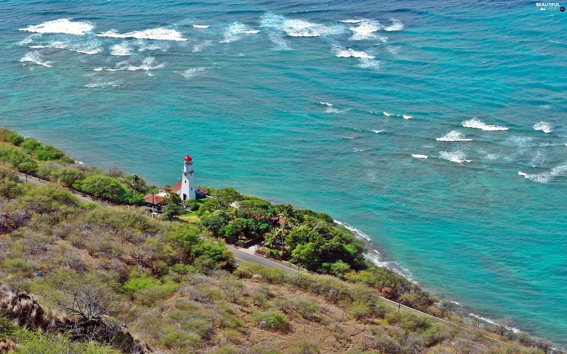 sea, maritime, slope, Lighthouse