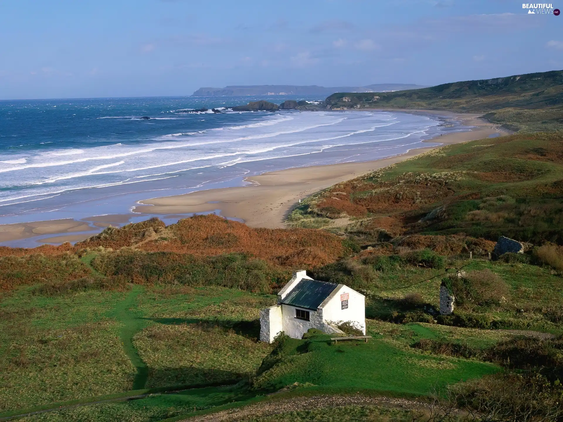 small, Home, coast, Sea, Ireland