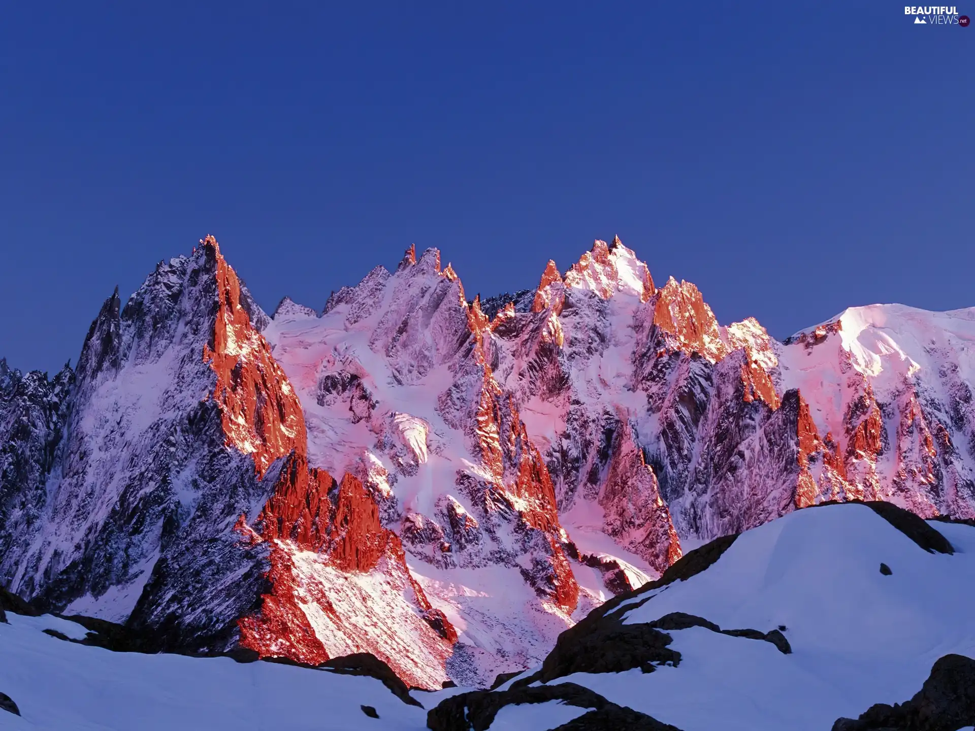 snow, Sky, Mountains